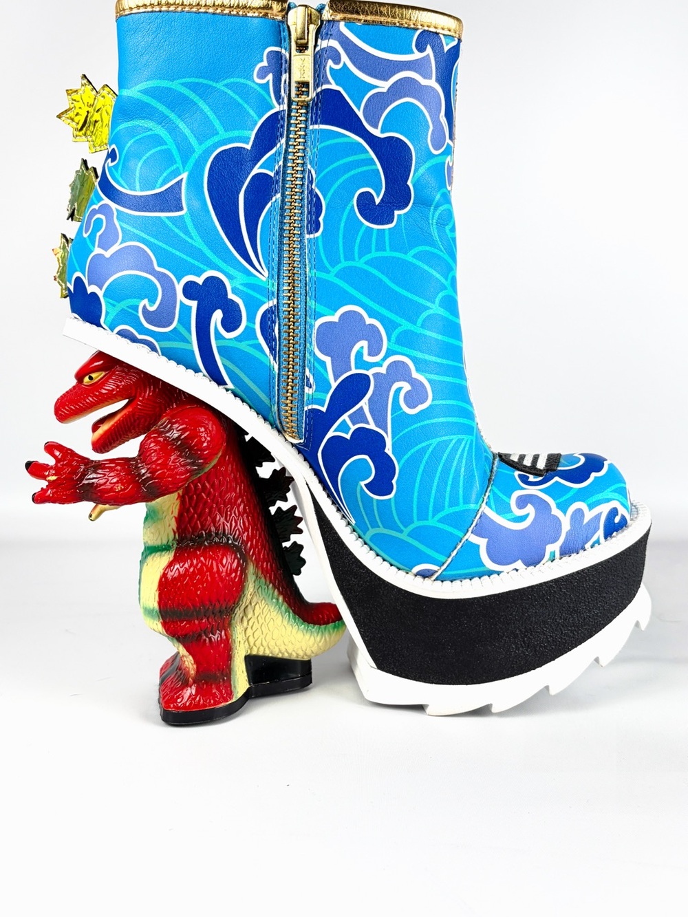Irregular Choice Jurassotop Dinosaur Platform Boots – Size 38 – NIB - Picture 5 of 6